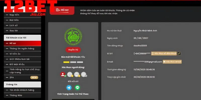  rút tiền 12BET