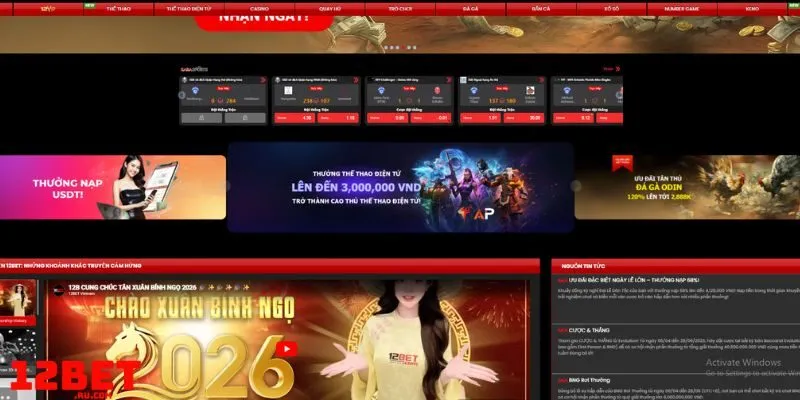 Các sản phẩm game nổi bật của 12BET